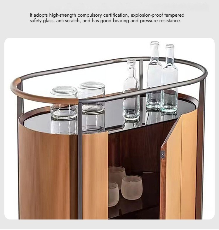 BUNISE Italian Mobile Pantry Cabinet with Wheels Sideboard BG1216 产品图片