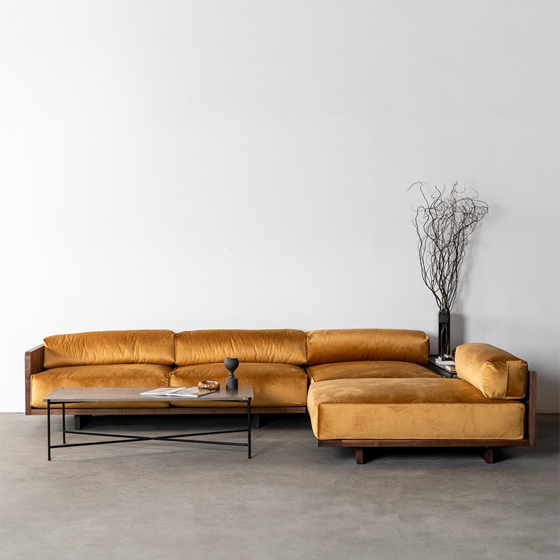 MS21 wood-frame fabric sofa product image 5