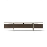 BUNISE ITALY Metal TV Stand Smoked Oak Solid Wood BG1204 - Image 6