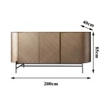 BUNISE Italian Simple Metal Lacquer Storage Cabinet BG1203 - Image 9