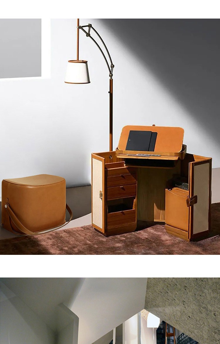 BUNISE ITALY Hermes Folding Filing Cabinet LeatherJewelry Cabinet BG1218 产品图片