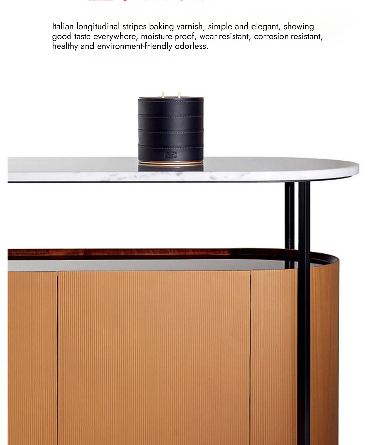 BUNISE Italian Mobile Pantry Cabinet with Wheels Sideboard BG1216 产品图片