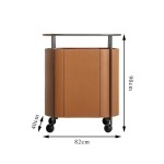 BUNISE Italian Mobile Pantry Cabinet with Wheels Sideboard BG1216 - Image 3