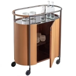 BUNISE Italian Mobile Pantry Cabinet with Wheels Sideboard BG1216 - Image 6