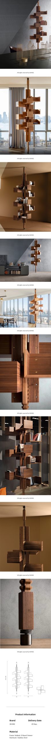 BUNISE Rotating Bookcase TB0307 产品图片