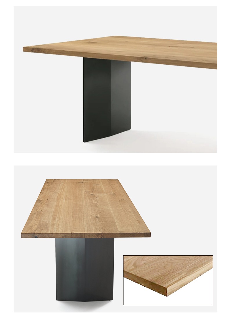 BUNISE Black Walnut Log Rectangular Dining Table BUD0901 产品图片