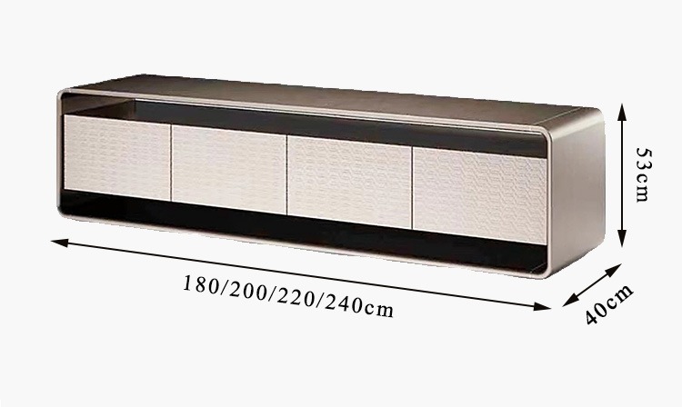 BUNISE Italian TV Cabinet Stainless Steel Floor Cabinet BG1208 产品图片