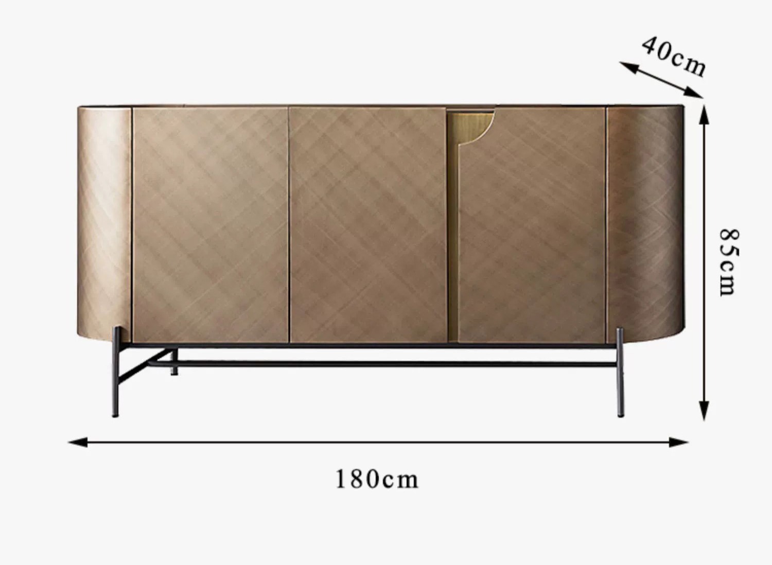 BUNISE Italian Simple Metal Lacquer Storage Cabinet BG1203 产品图片