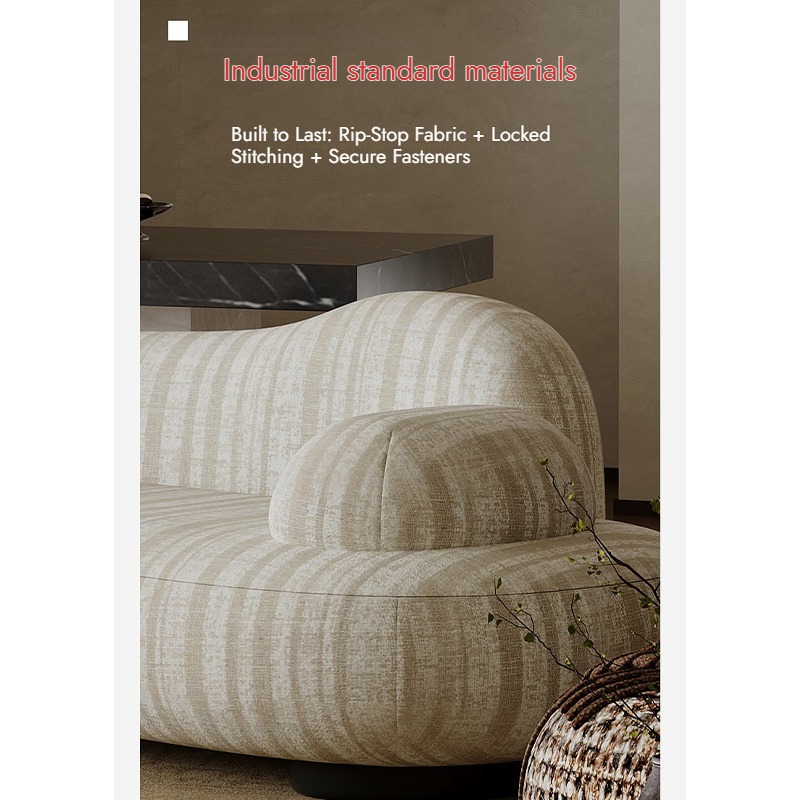 CRABA curved fabric sofa product image 6