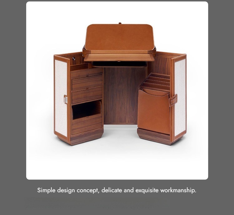 BUNISE ITALY Hermes Folding Filing Cabinet LeatherJewelry Cabinet BG1218 产品图片