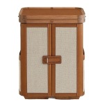 BUNISE ITALY Hermes Folding Filing Cabinet LeatherJewelry Cabinet BG1218