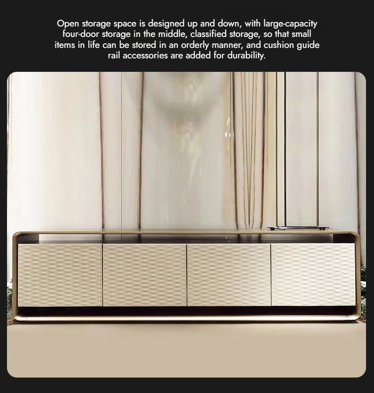 BUNISE Italian TV Cabinet Stainless Steel Floor Cabinet BG1208 产品图片