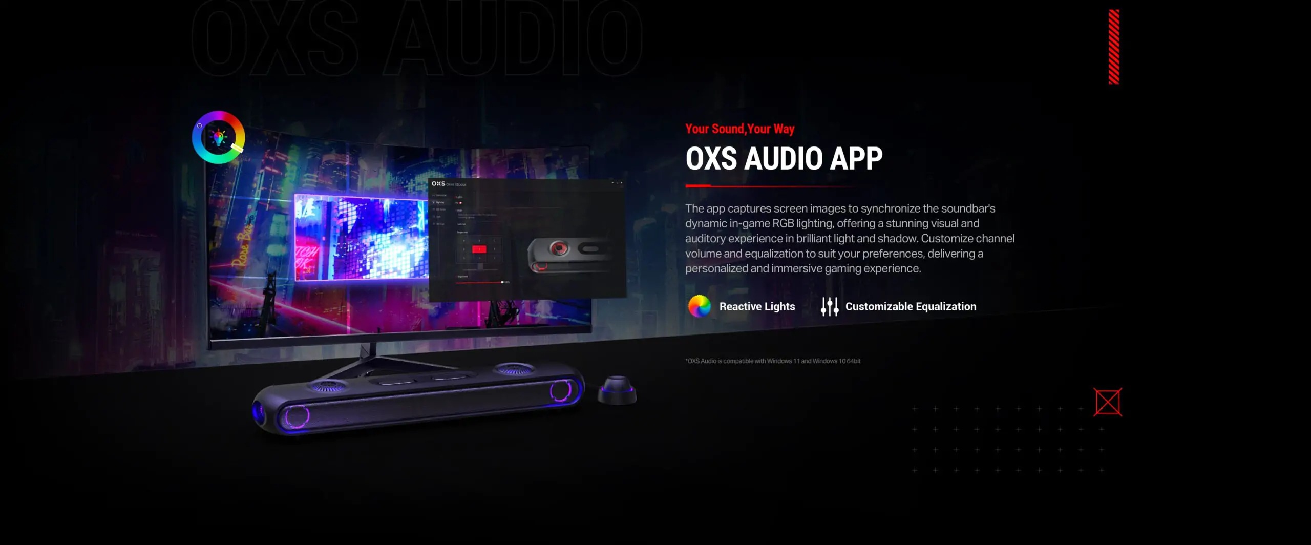 OXS Thunder Pro+ True Dolby Atmos® 7.1.2ch Gaming Sound System 产品图片