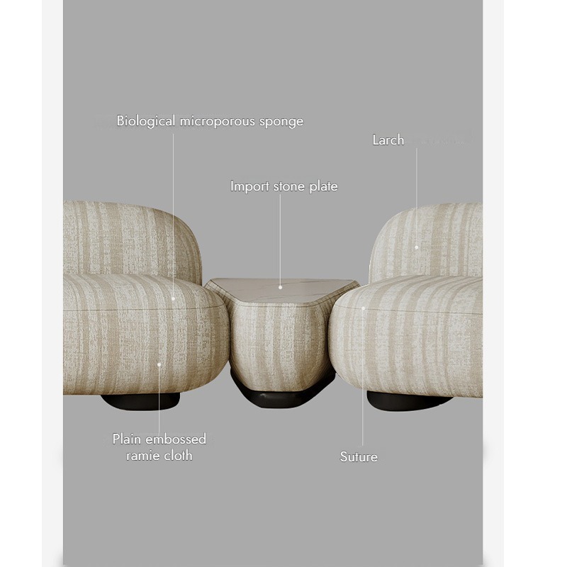 CRABA curved fabric sofa product image 3