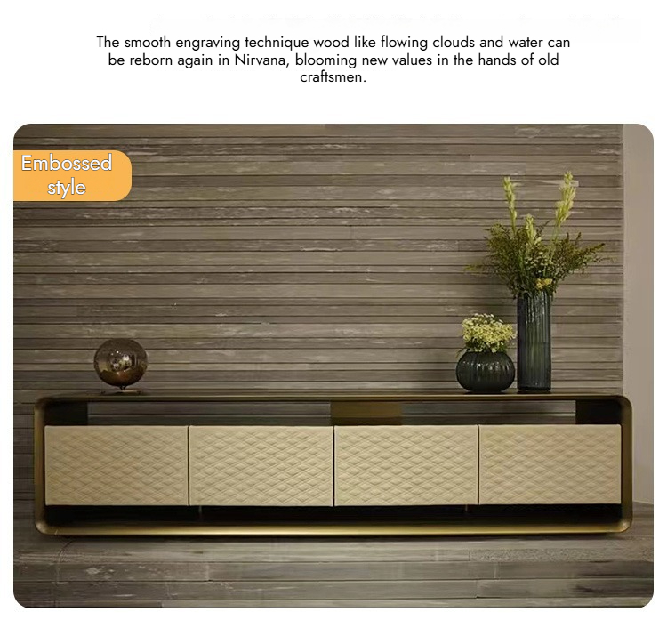 BUNISE Italian TV Cabinet Stainless Steel Floor Cabinet BG1208 产品图片