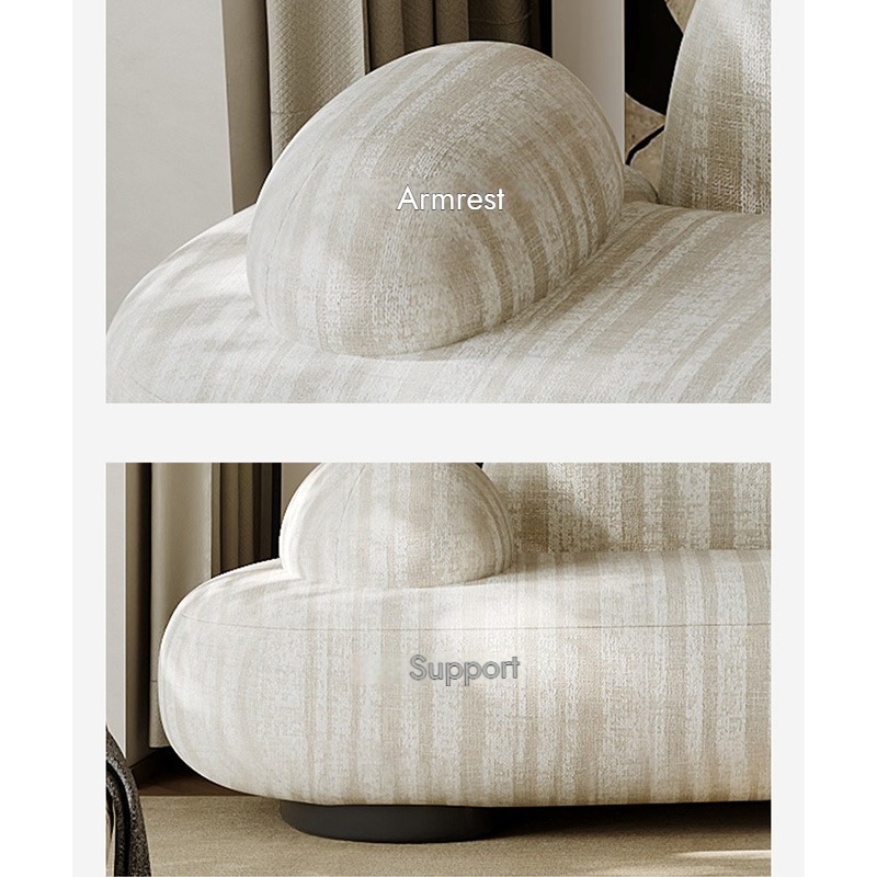 CRABA curved fabric sofa product image 9