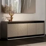 BUNISE Italian TV Cabinet Stainless Steel Floor Cabinet BG1208
