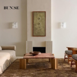 Bunise Marble & Solid Wood Coffee Table Wabi-Sabi Italian Minimalist Modern for Living Room 4 Materials/3 Sizes Free Nationwide Delivery