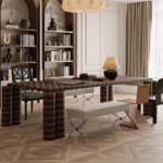 Bunise Solid Wood Dining Table Vintage Style for Dining Room Customizable Colors/Sizes Model JK-86 Free Nationwide Delivery