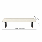 Sylva bench dimensions: length 140 or 160 cm, width 45 cm and height 45 cm