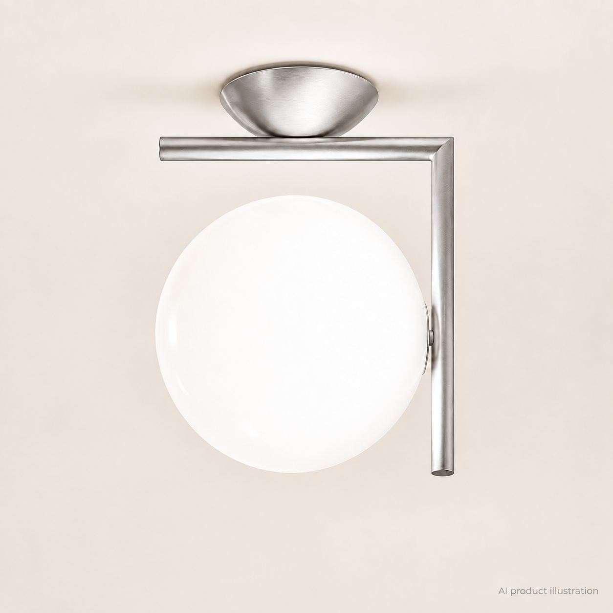 Orin globe ceiling light in Silver