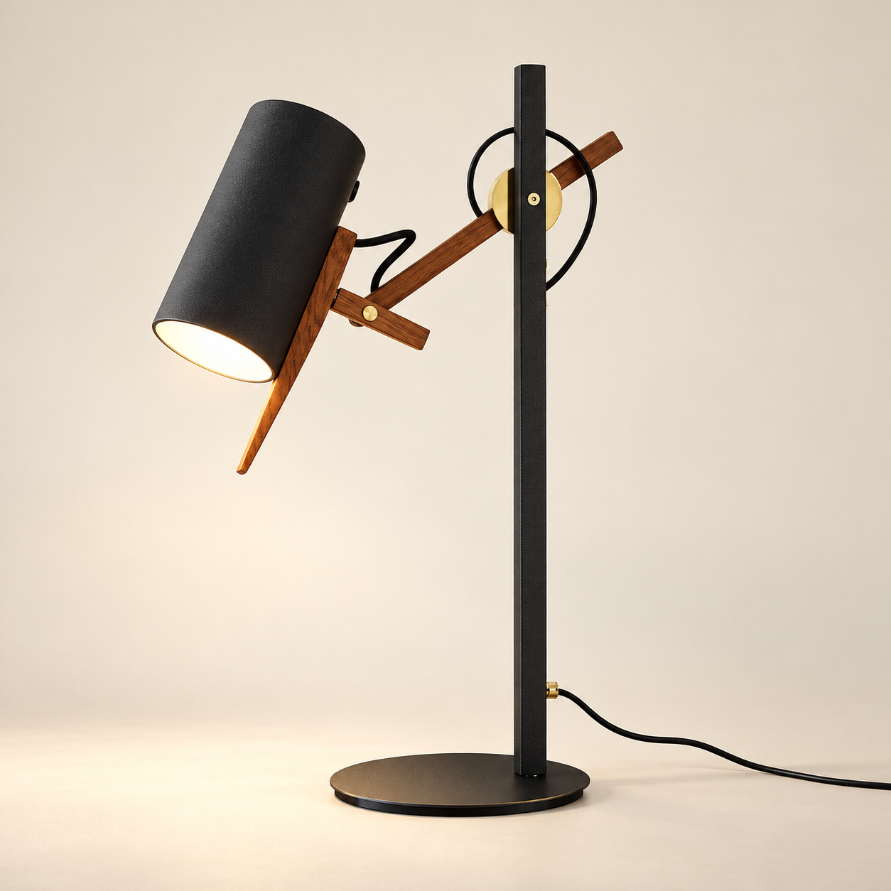 Talo Adjustable Table Lamp — form study, AI design visualization